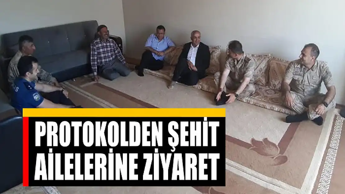 Protokolden şehit ailelerine ziyaret