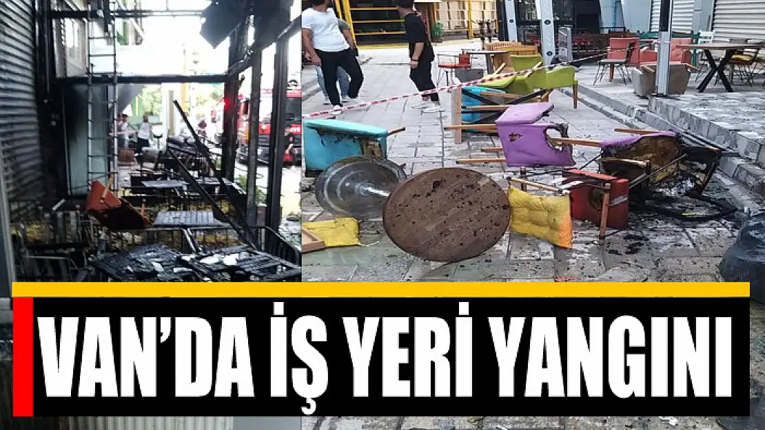 Van'da iş yeri yangını