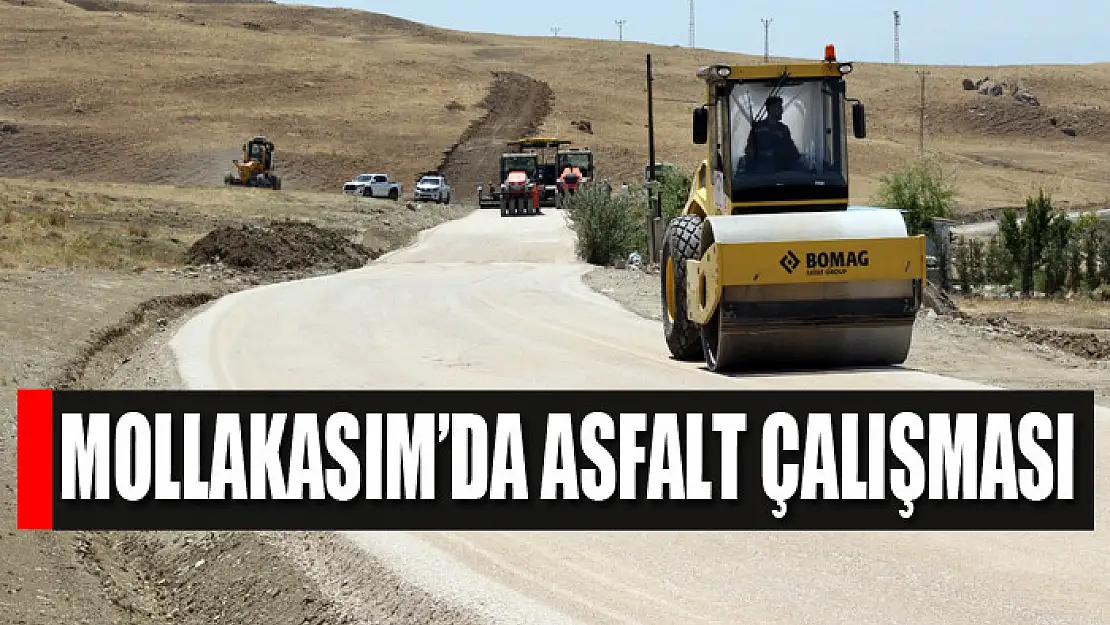 Mollakasım'da asfalt çalışması