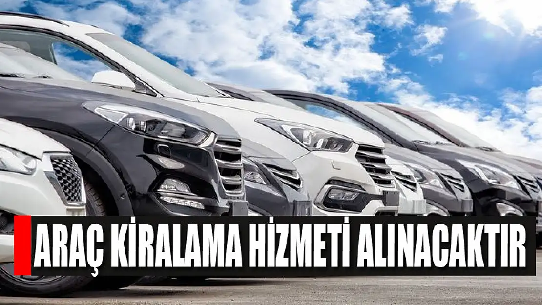 Araç kiralama hizmeti alınacaktır