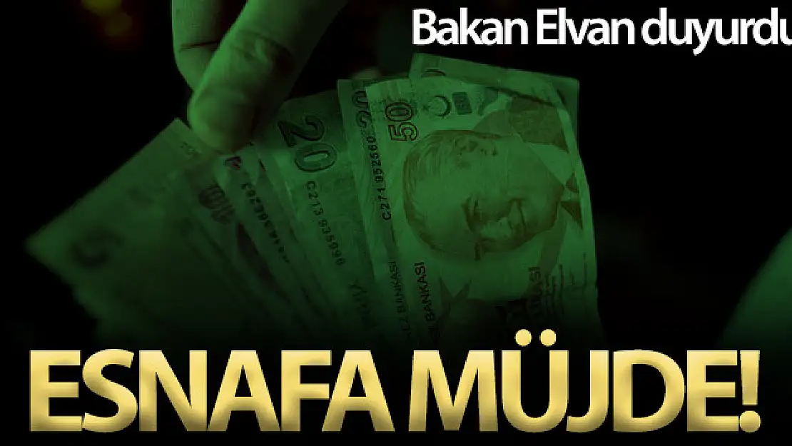 Hazine ve Maliye Bakanı Elvan'dan esnafa müjde