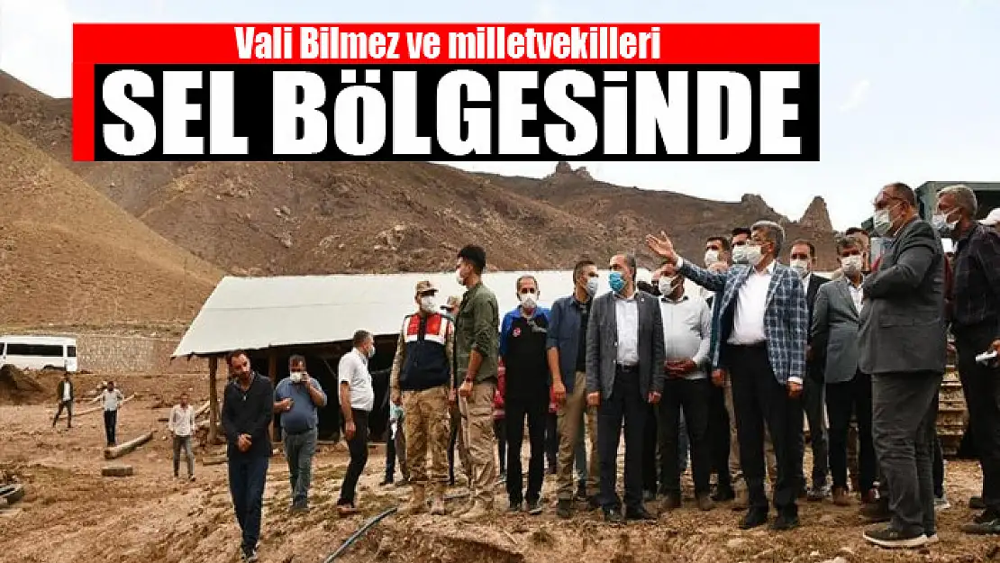 Vali Bilmez ve milletvekilleri sel bölgesinde