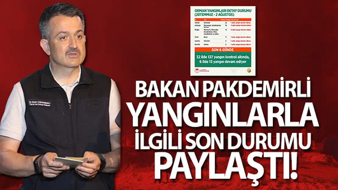 Tarım ve Orman Bakanı Pakdemirli: '137 orman yangını kontrol altında, 13 orman yangını devam ediyor'