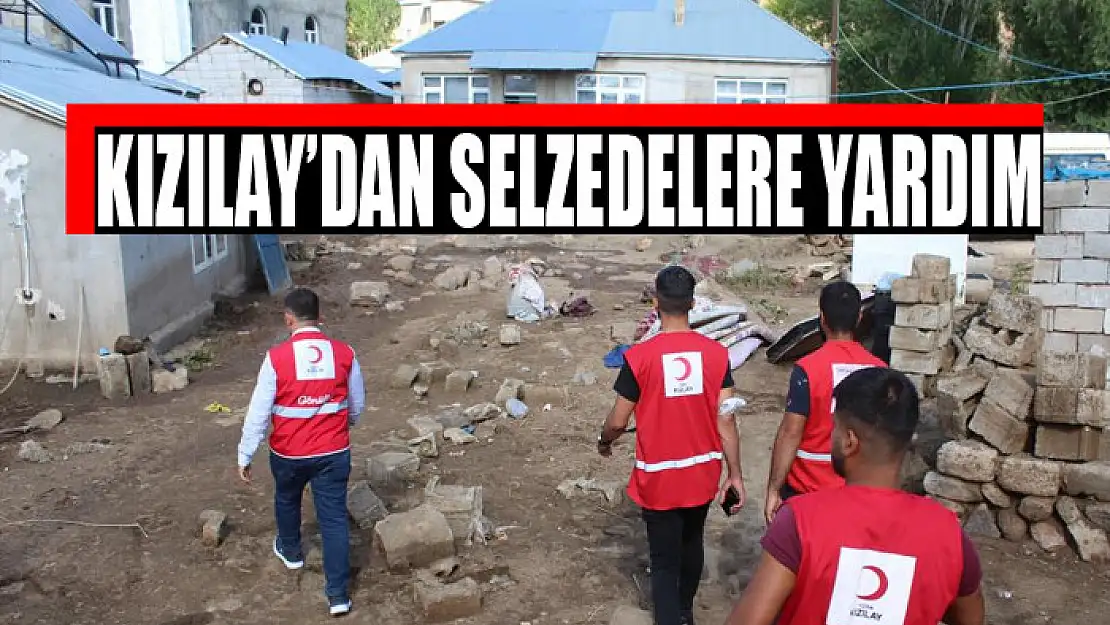 Kızılay'dan selzedelere yardım