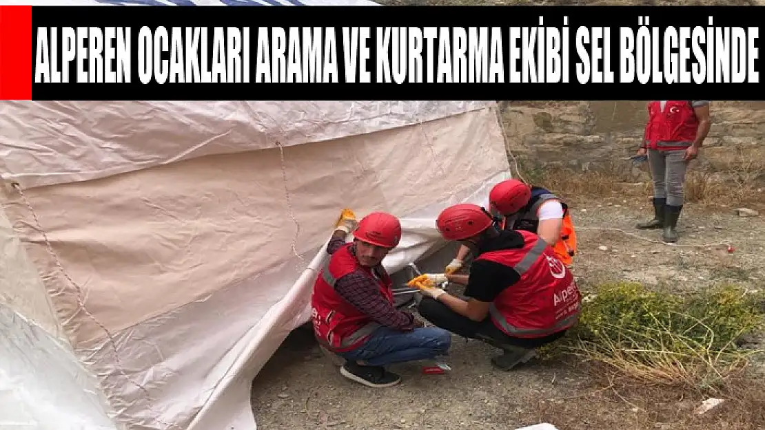 Van Alperen Ocakları Arama ve Kurtarma Ekibi sel bölgesinde