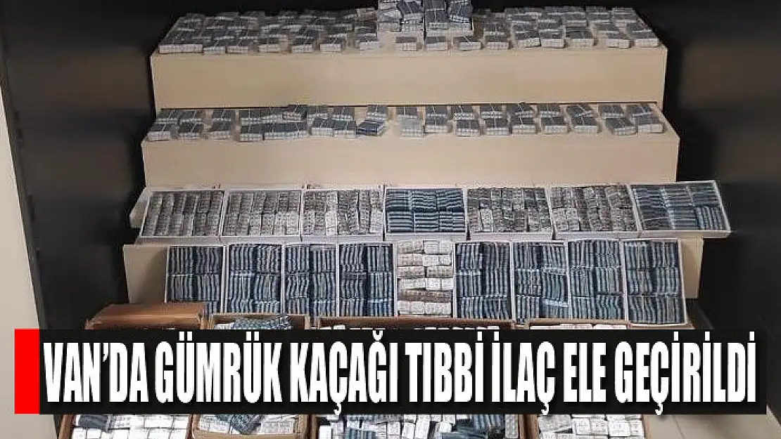 Van'da gümrük kaçağı tıbbi ilaç ele geçirildi