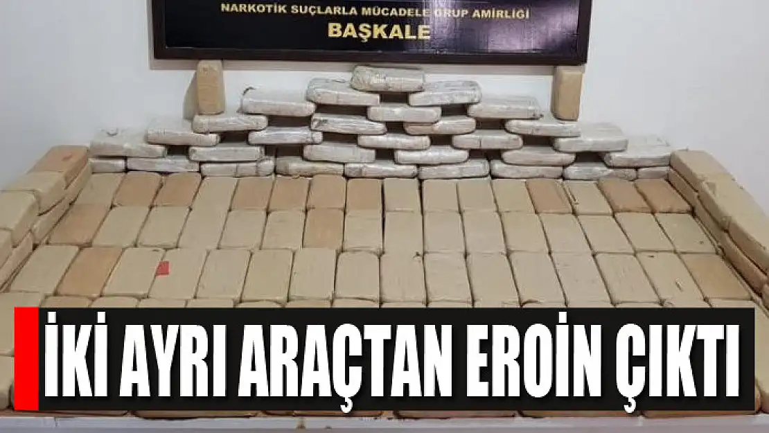 İki ayrı araçtan eroin çıktı