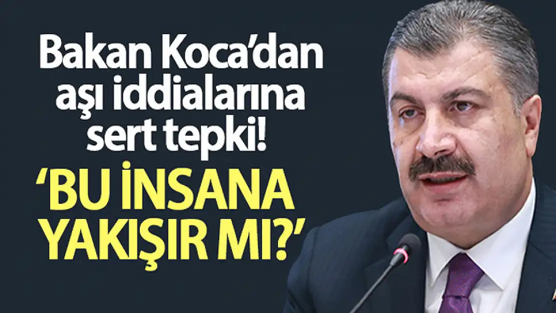 Sağlık Bakanı Koca, sosyal medyada aşı olmadığı iddialarına ilişkin iddialara sert tepki gösterdi