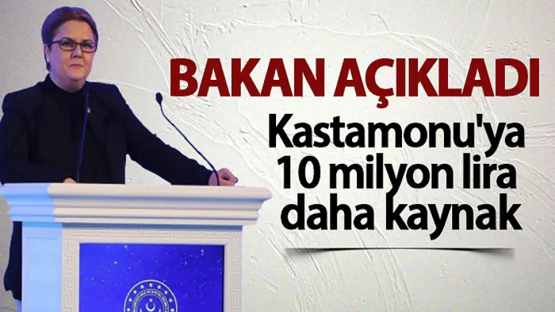 Kastamonu'ya 10 milyon lira daha kaynak