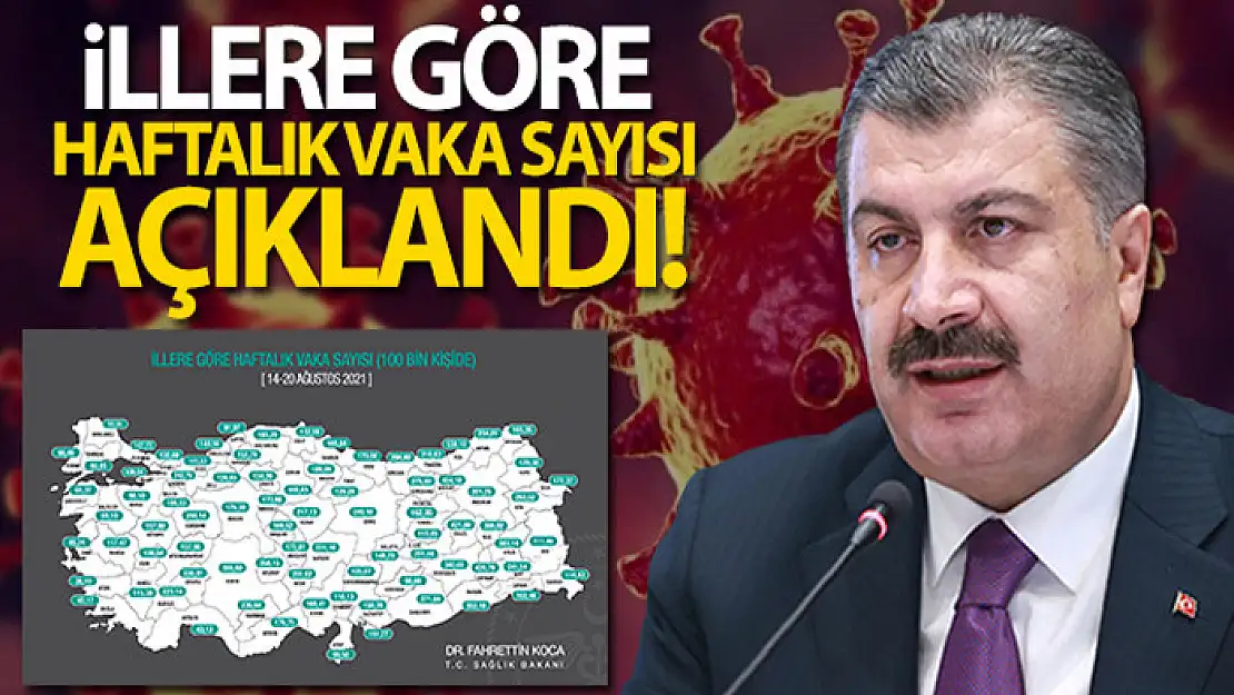 İllere göre haftalık vaka sayıları açıklandı!