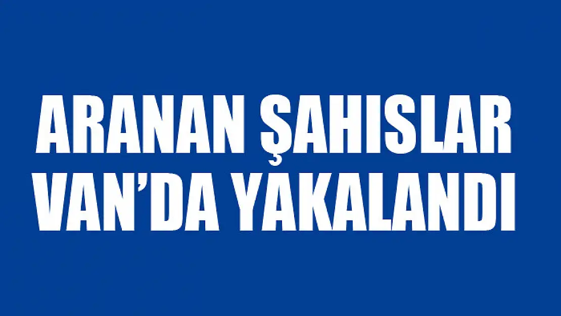 Aranan şahıslar Van'da yakalandı