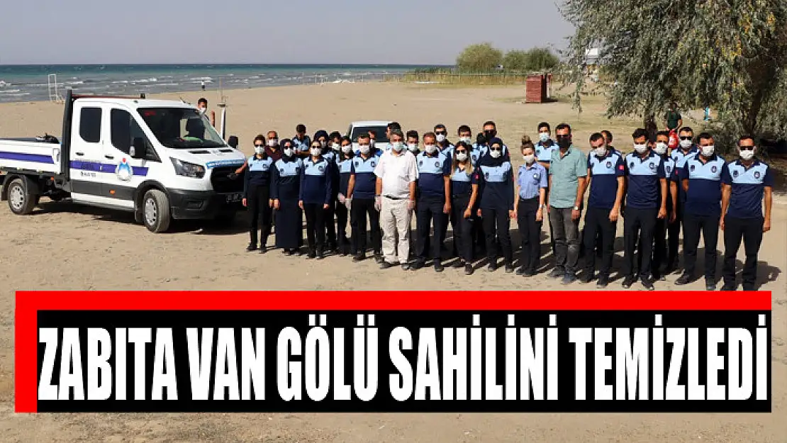 Zabıta Van Gölü sahilini temizledi