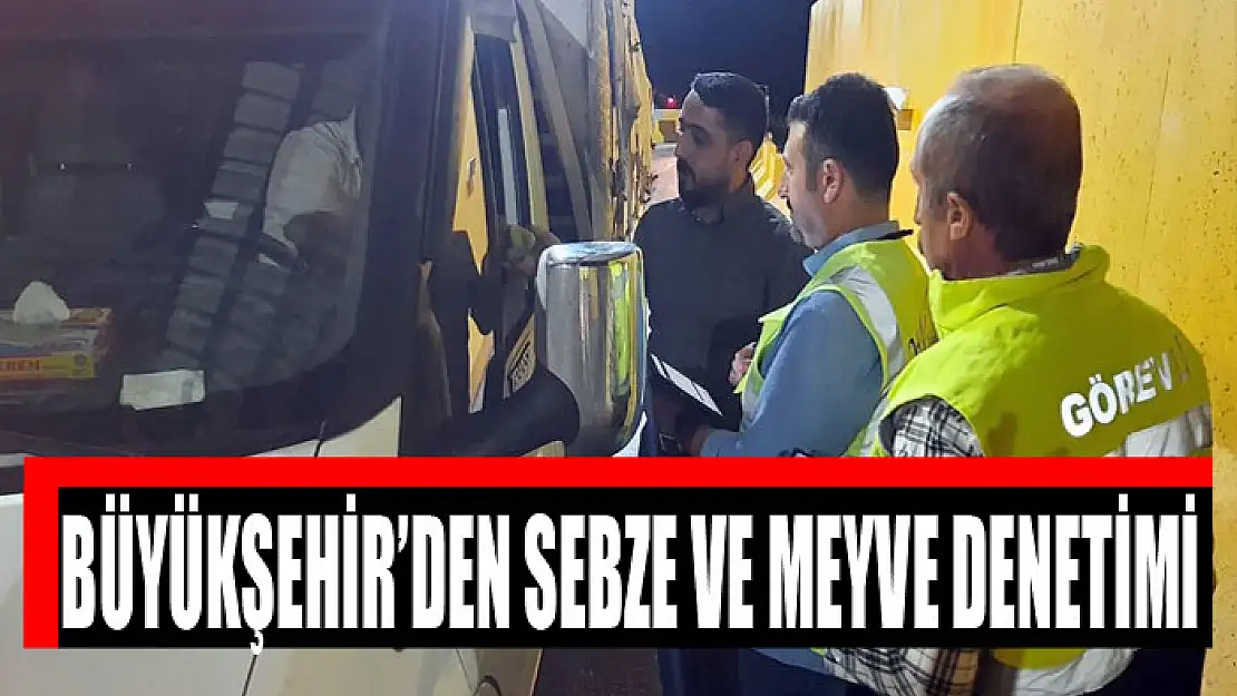 BÜYÜKŞEHİR'DEN SEBZE VE MEYVE DENETİMİ