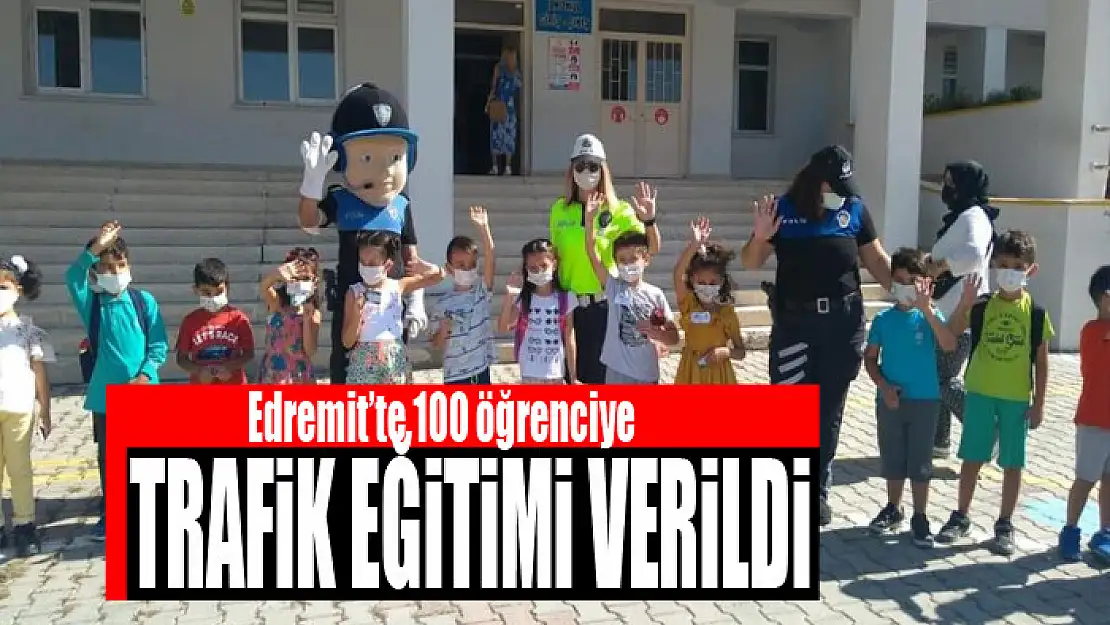 Edremit'te 100 öğrenciye trafik eğitimi verildi