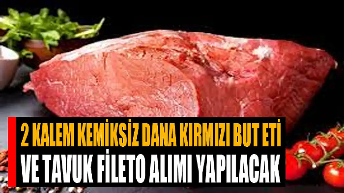 2 KALEM KEMİKSİZ DANA KIRMIZI BUT ETİ VE TAVUK FİLETO ALIMI YAPILACAK