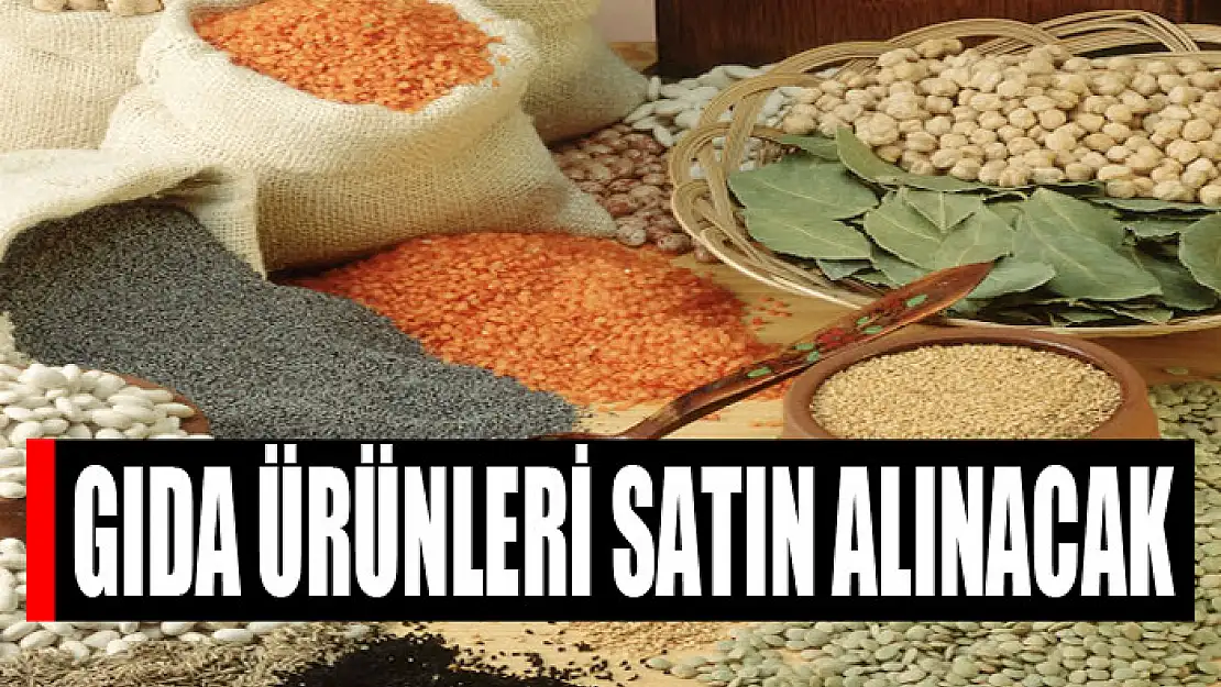 Gıda ürünleri satın alınacak