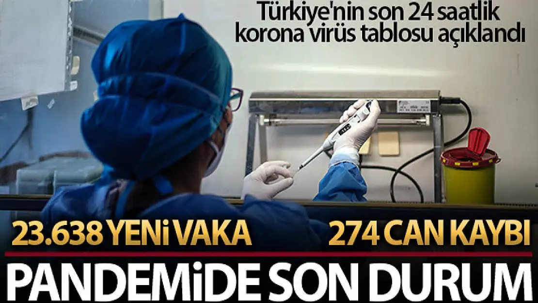 Son 24 saatte korona virüsten 274 kişi hayatını kaybetti