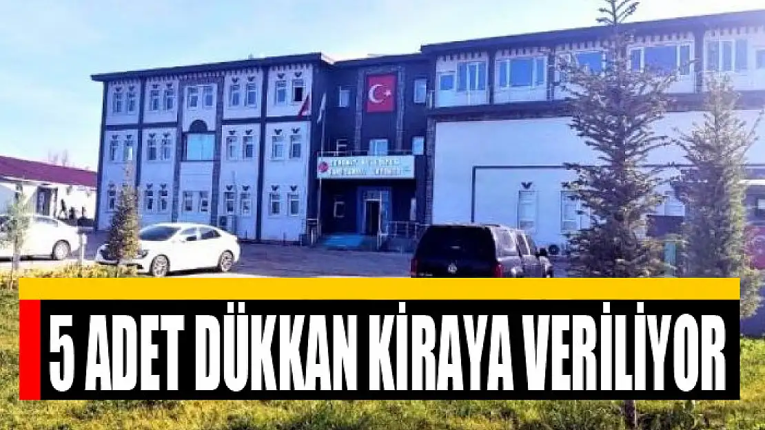 5 adet dükkan kiraya veriliyor