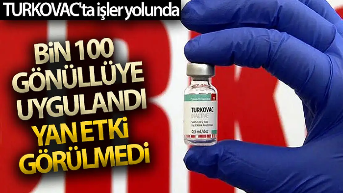 TURKOVAC'ta işler yolunda bin 100 gönüllüye uygulandı, yan etki görülmedi