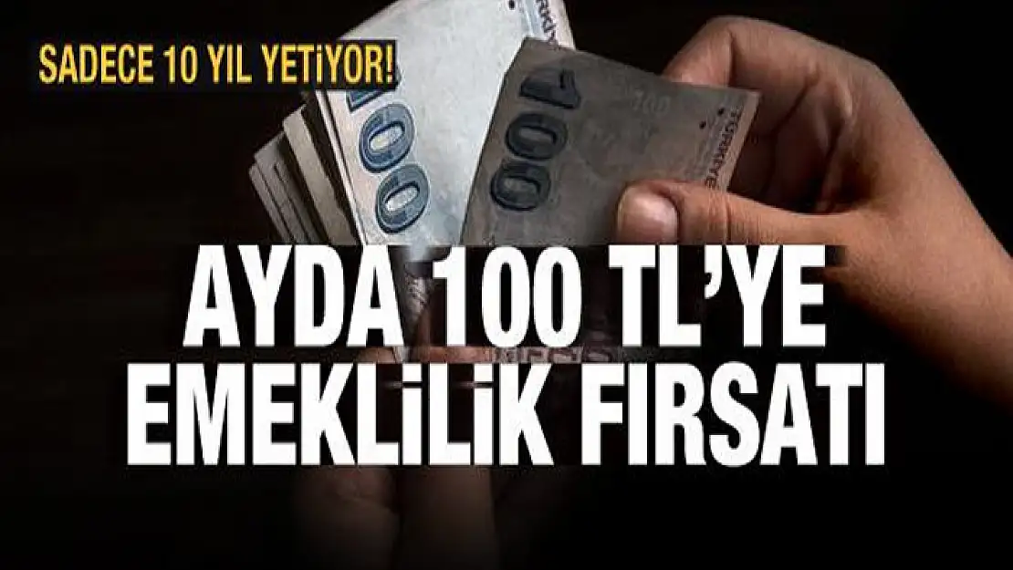 Ayda 100 TL ödeyerek emekli olabilirsiniz! 10 yıl yetiyor