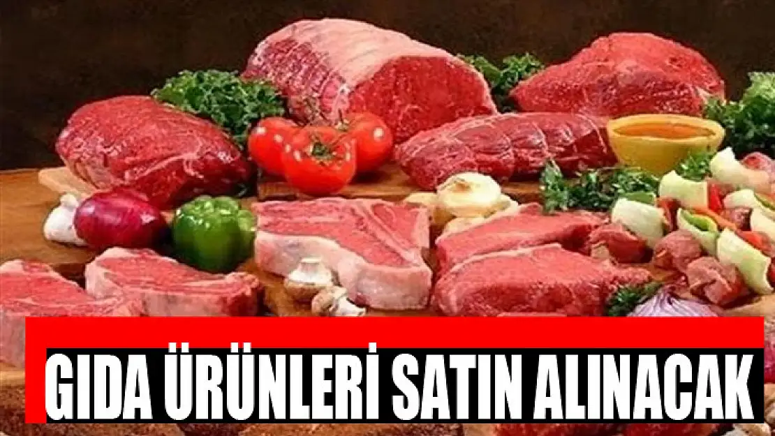 Gıda ürünleri satın alınacak