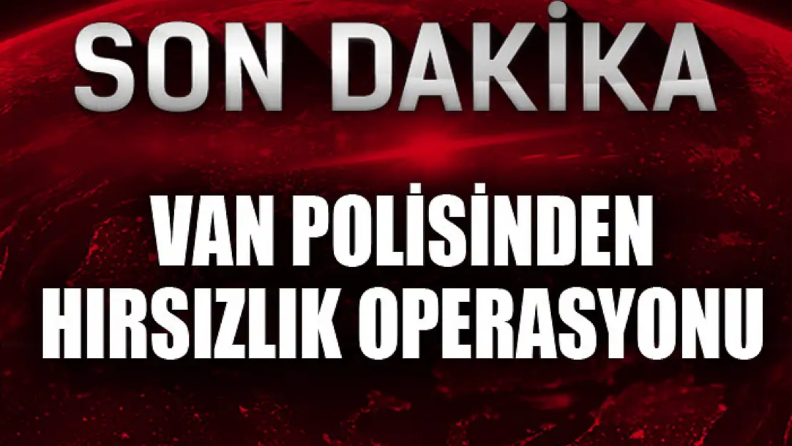 Van polisinden hırsızlık operasyonu