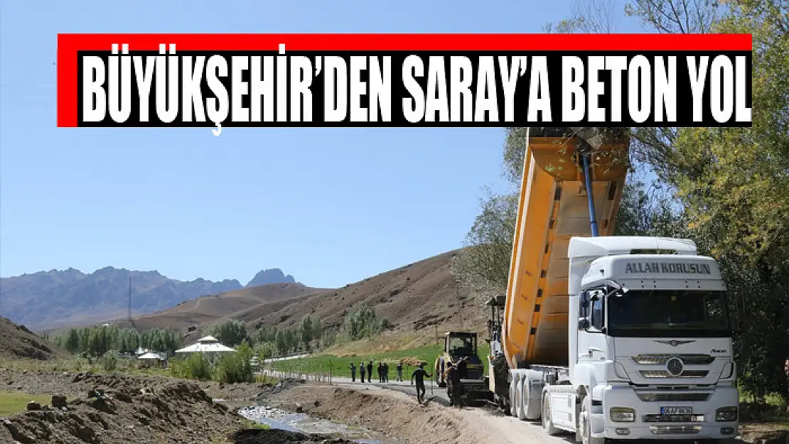 Büyükşehir'den Saray'a beton yol