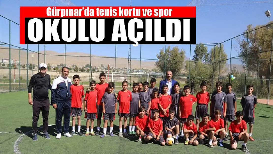 Gürpınar'da tenis kortu ve spor okulu açıldı