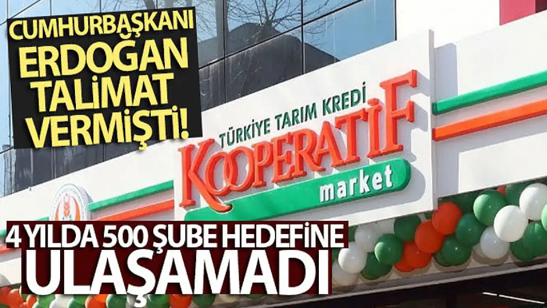 Tarım Kredi Kooperatif marketleri, 4 yılda 500 şube hedefine ulaşamadı 159'da kaldı