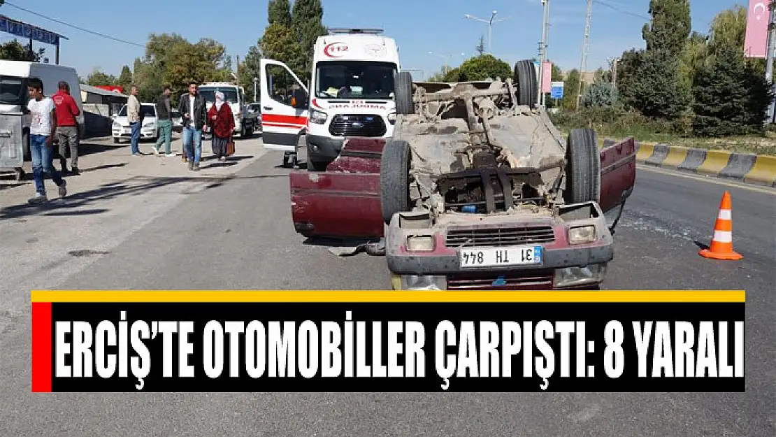 Erciş'te otomobiller çarpıştı: 8 yaralı