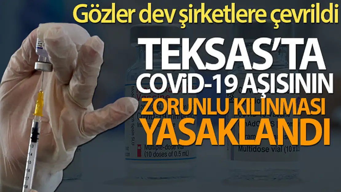 Teksas'ta Covid-19 aşısının zorunlu kılınması yasaklandı