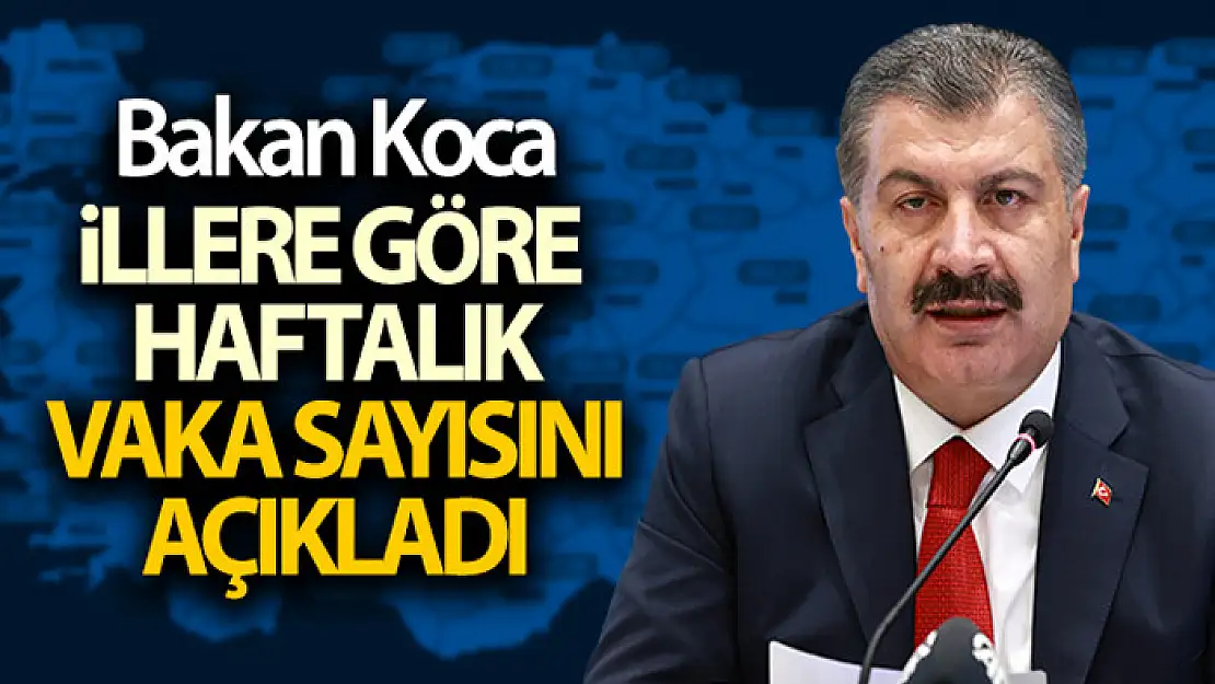 Bakan Koca, illere göre vaka sayılarını açıkladı