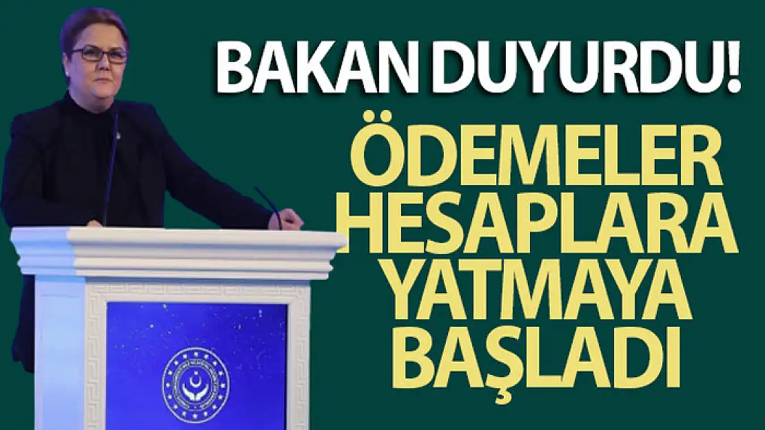 Evde Bakım Yardımı ödemeleri başladı