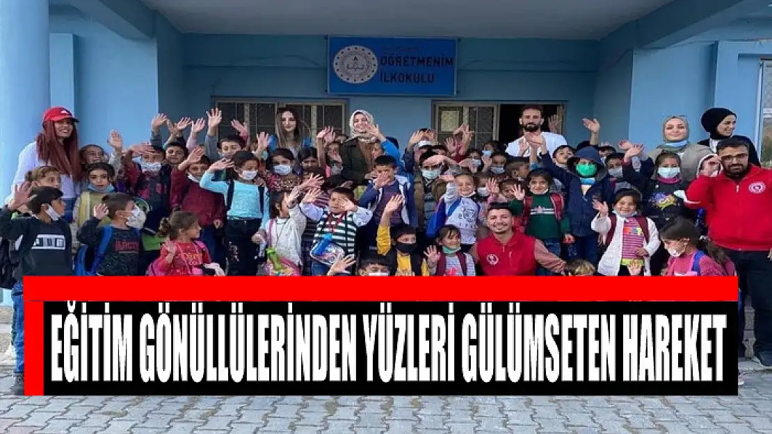 Eğitim gönüllülerinden yüzleri gülümseten hareket