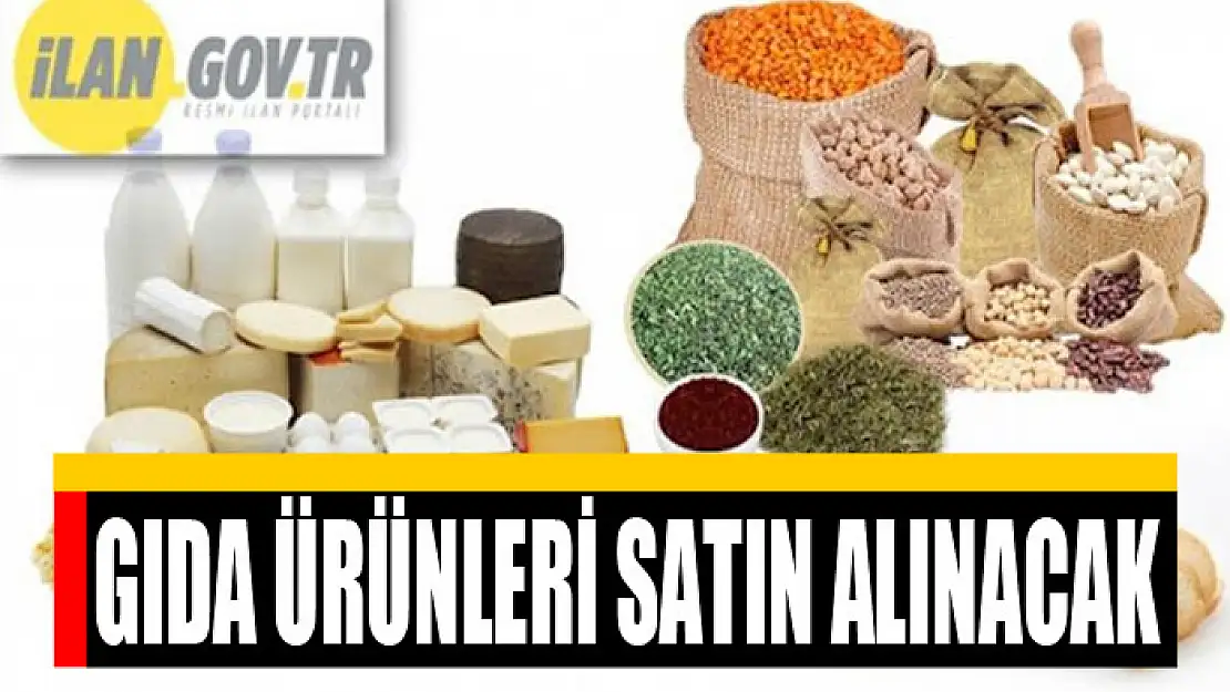 Gıda ürünleri satın alınacak