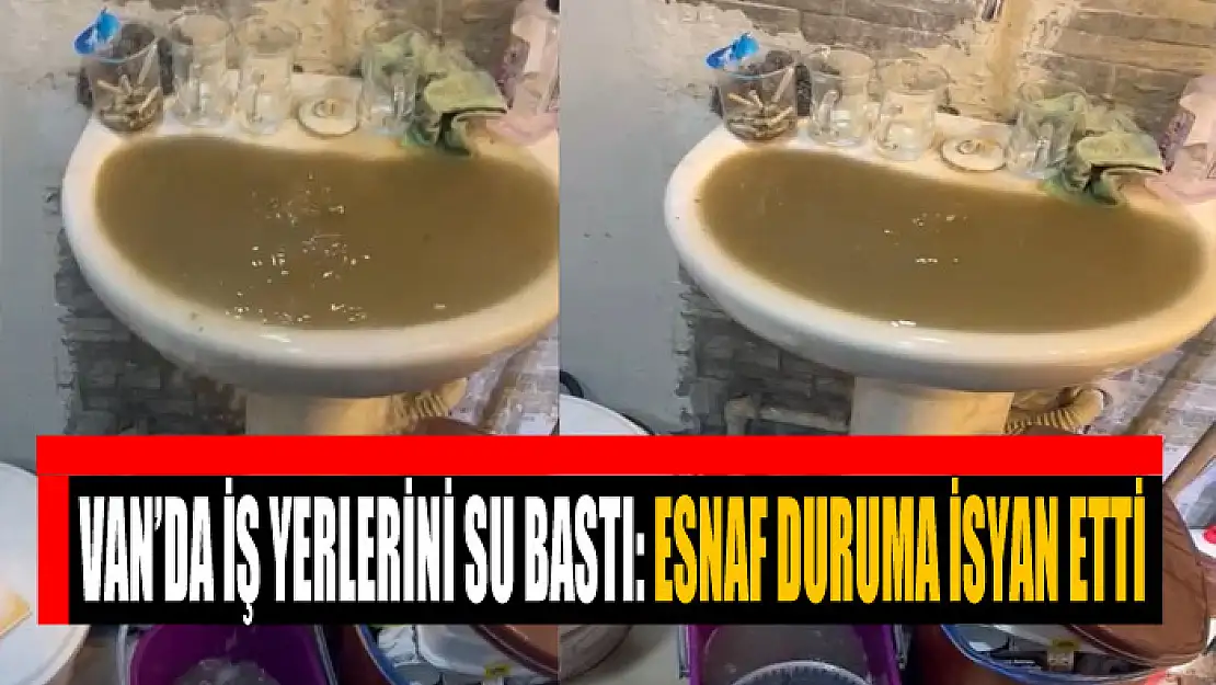 Van'da iş yerlerini su bastı