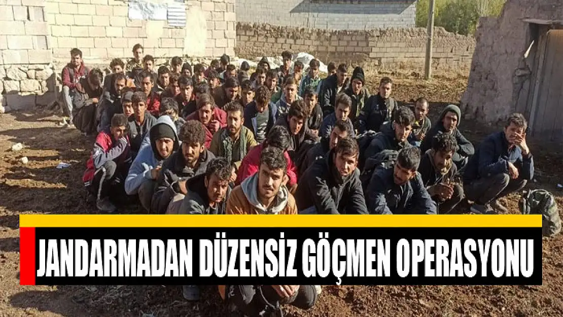 Jandarmadan düzensiz göçmen operasyonu