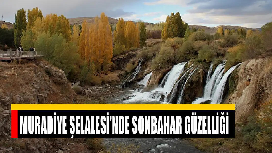 Muradiye Şelalesi'nde sonbahar güzelliği