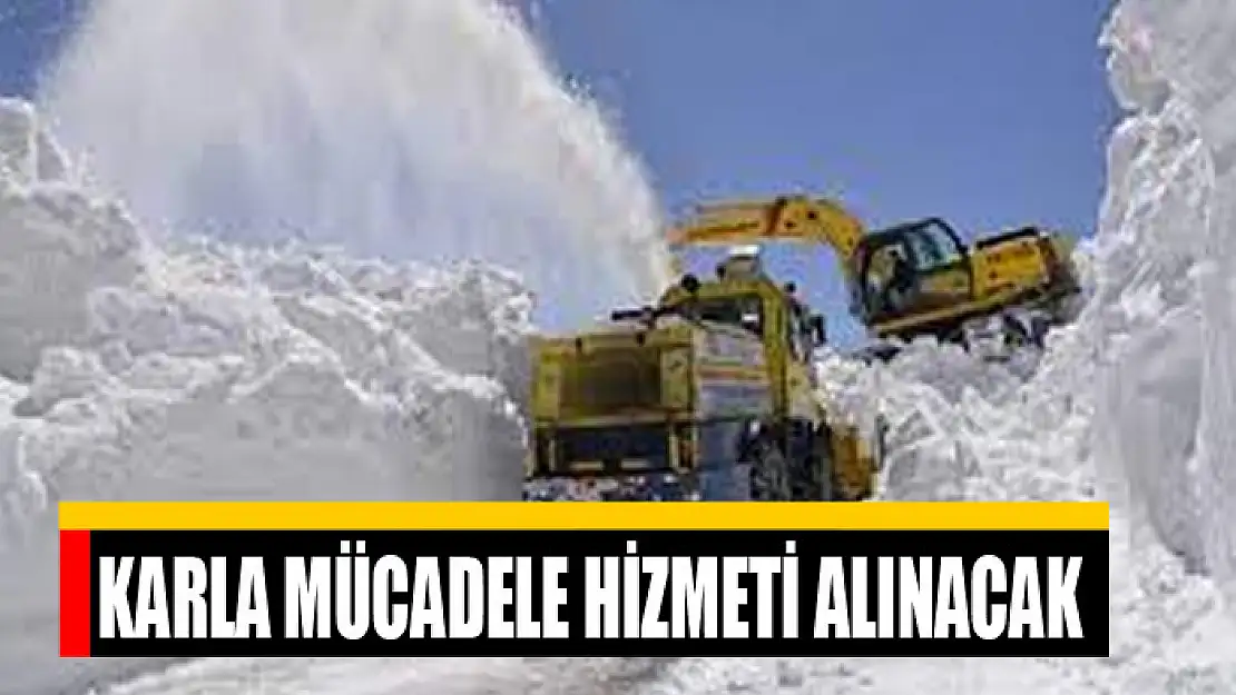 Karla mücadele hizmeti alınacak