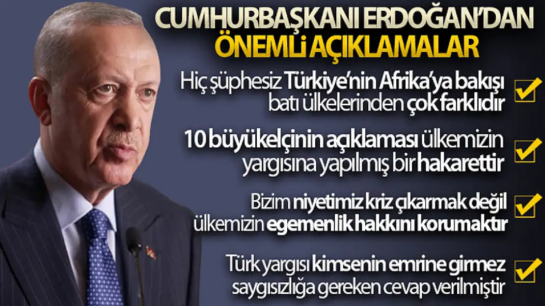 Cumhurbaşkanı Erdoğan'dan önemli açıklamalar