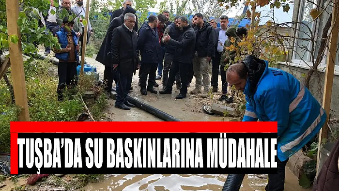 Tuşba'da su baskınlarına müdahale