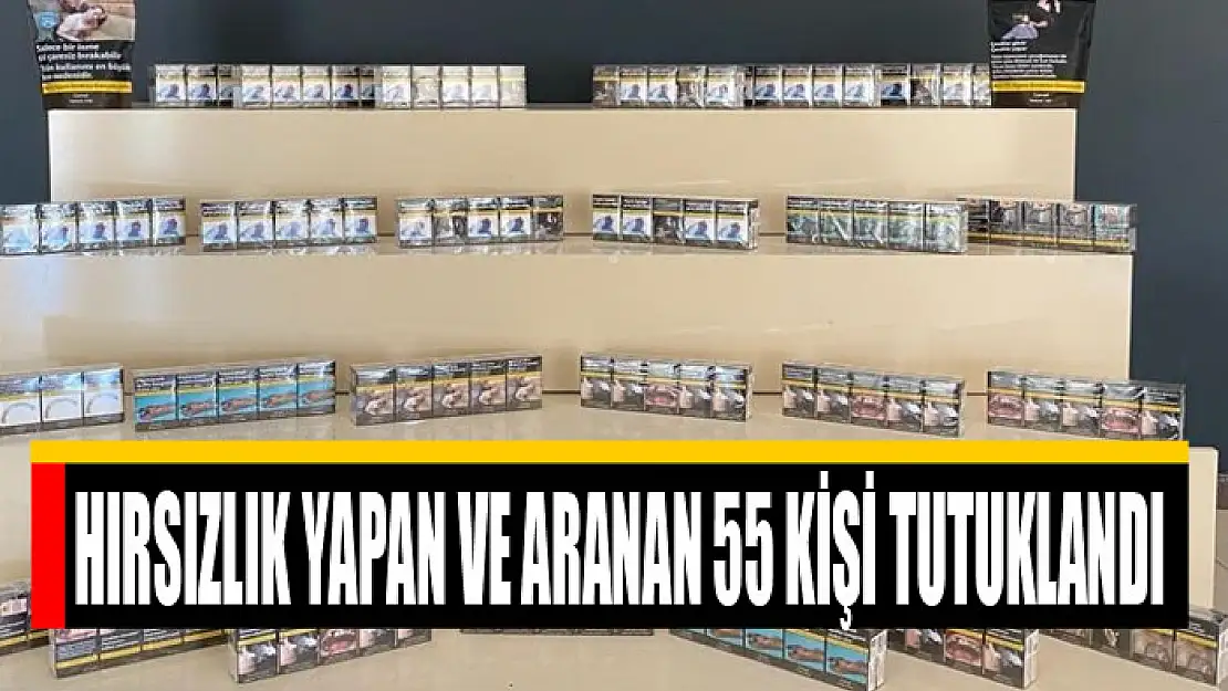 Hırsızlık yapan ve aranan 55 kişi tutuklandı