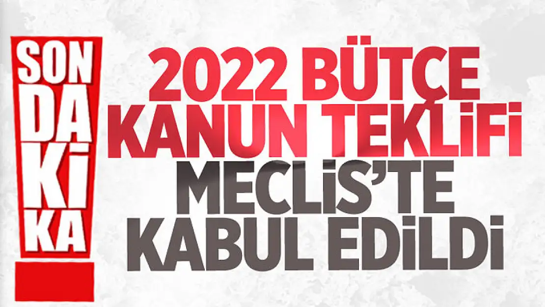 2022 Yılı Merkezi Yönetim Bütçe Kanun Teklifi kabul edildi