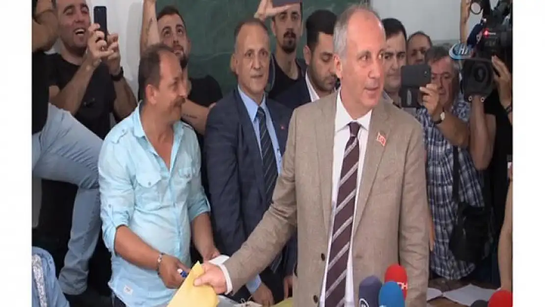 Cumhurbaşkanı Adayı Muharrem İnce,  oyunu kullandı