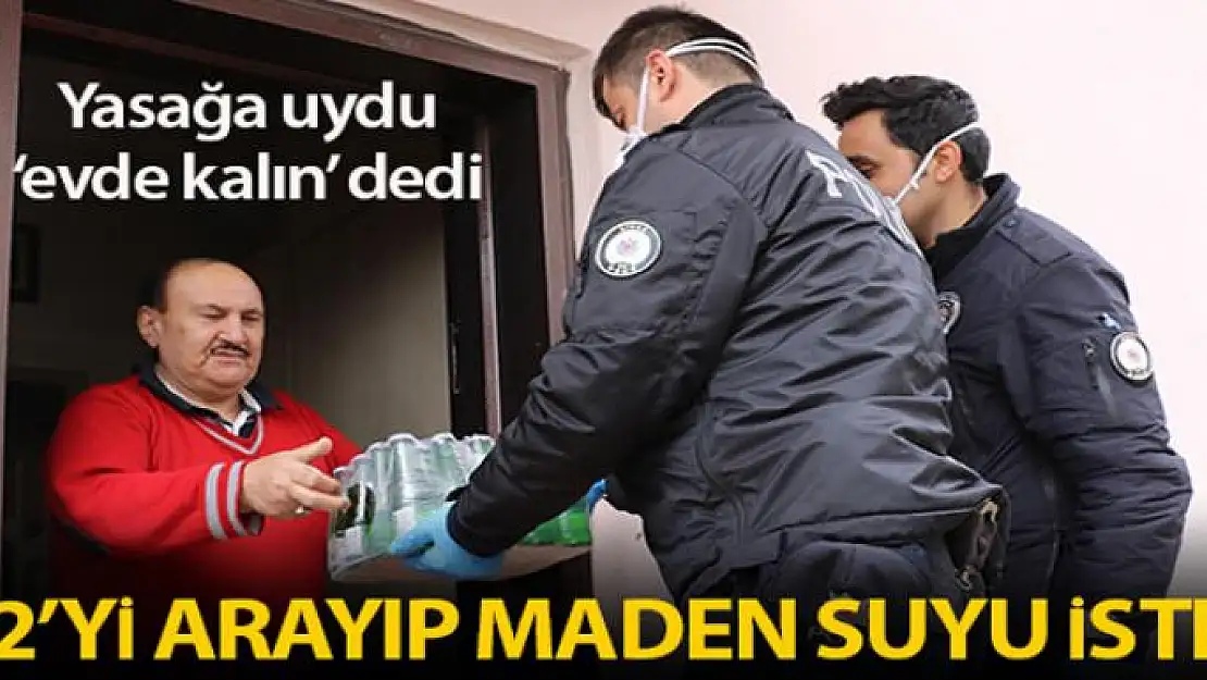 112'yi arayıp maden suyu istedi