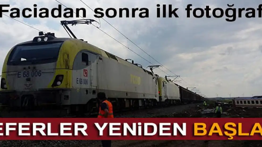 Tren kazasının yaşandığı yerde seferler başladı