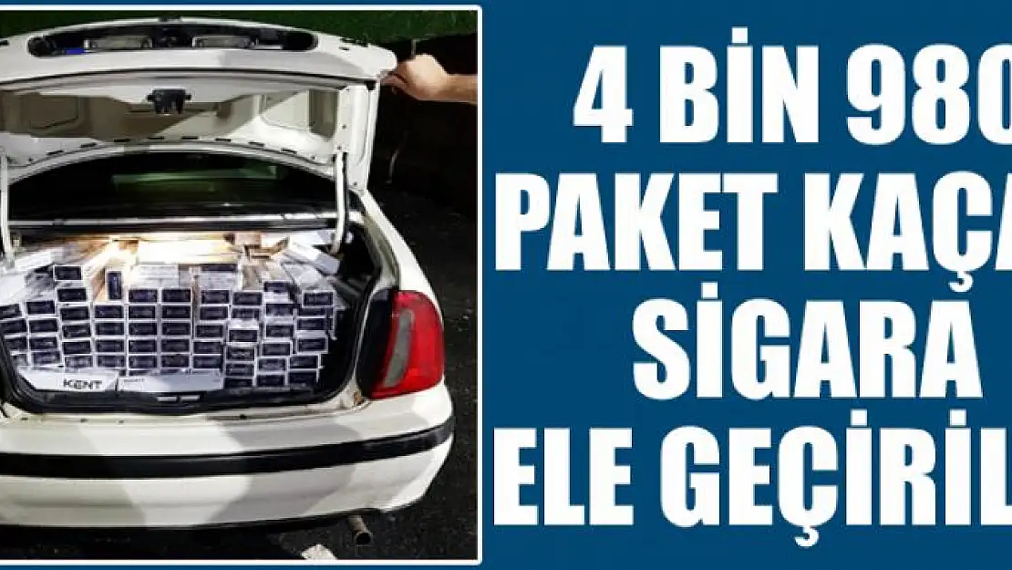 4 bin 980 paket kaçak sigara ele geçirildi