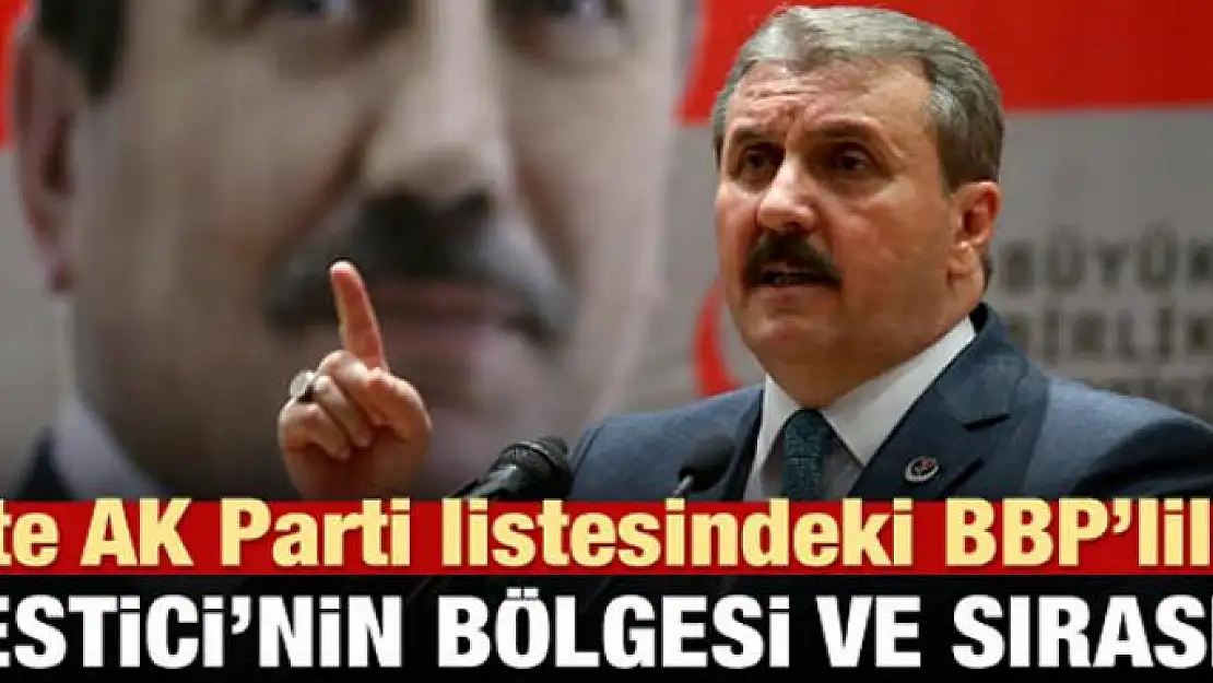 AK Parti listesine giren BBP'liler ve illeri!