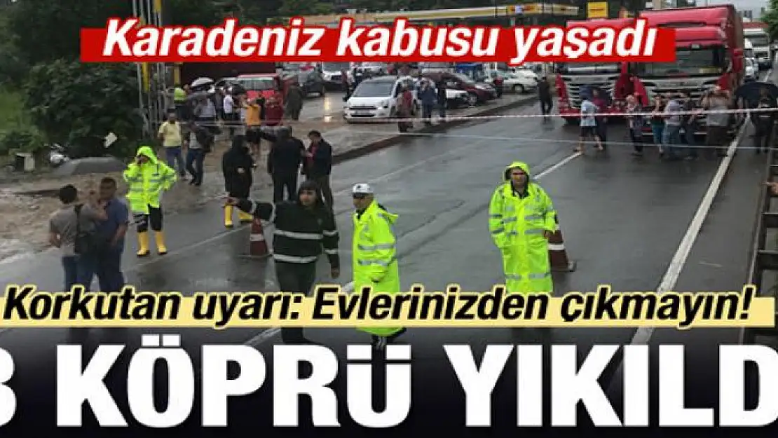 Ordu'da yoğun yağış sonrası 8 köprü yıkıldı!