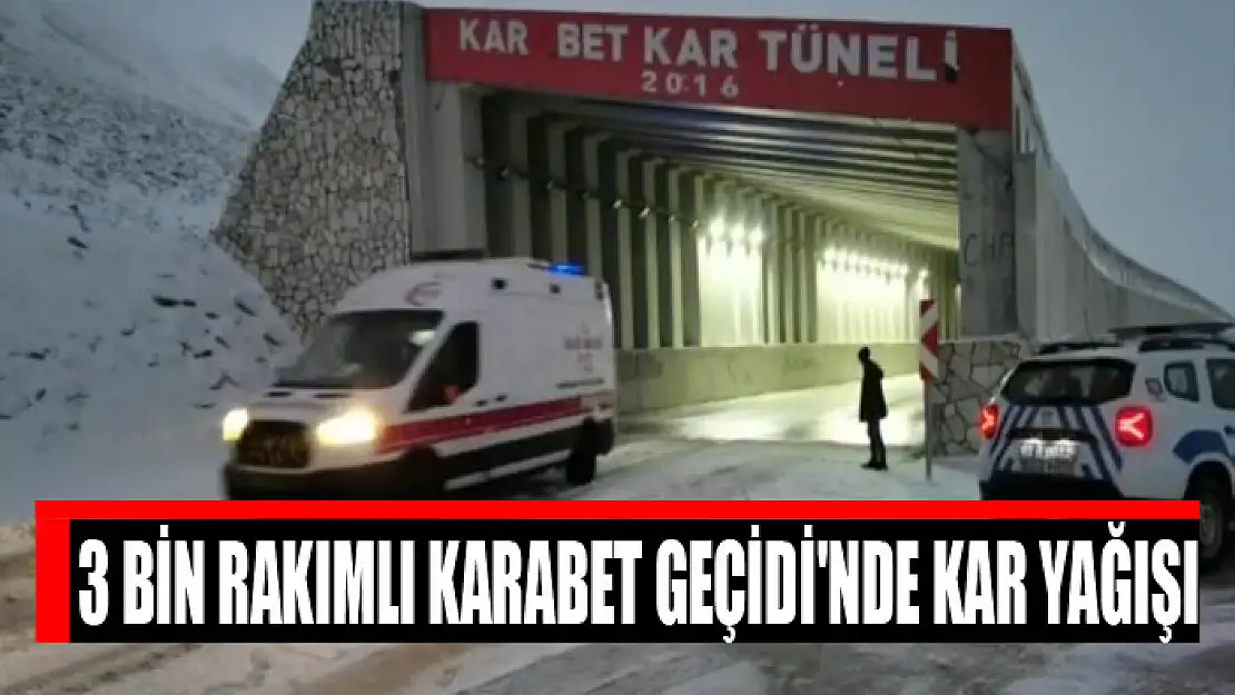 3 bin rakımlı Karabet Geçidi'nde kar yağışı